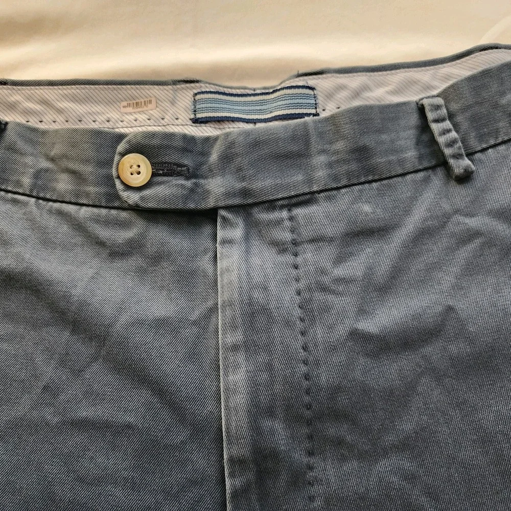 Peter Millar Men's‎ Blue Chino Pants Size 38 100% Pima Cotton Golf